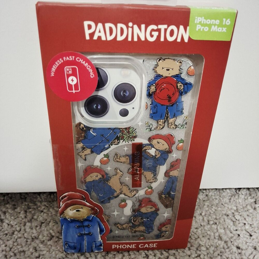 Paddington Bear iPhone 16 Pro Max Wireless Fast Charging  Phone Case New w/Tag